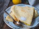 Crêpes au sucre et au citron