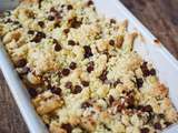 Crumble sans lactose poire chocolat