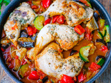 Cuisses de poulet ratatouille