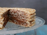 Gâteau de crêpes à la pâte à tartiner