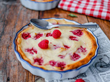 Gâteau fondant ricotta framboises