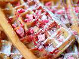 Gaufres aux Pralines Roses, cuisson au four