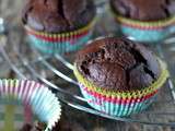 Muffins au chocolat noir et pépites de chocolat au lait