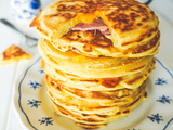 Pancakes salés jambon fromage