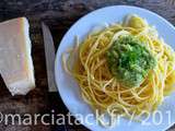 Pâtes à la crème de courgettes-basilic