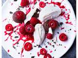 Pavlova chocolat framboises