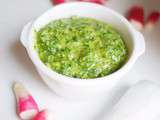 Pesto de fanes de radis