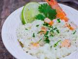 Risotto crémeux au lait de coco et crevettes