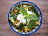 Salade de courgettes grillées, menthe et yaourt