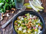 Salade endives, radis chèvre et noix de cajou