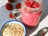 Smoothie fruits rouges et lait d’amande