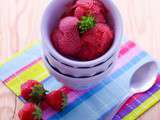 Sorbet fraise basilic