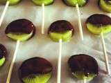 Sucettes kiwi chocolat