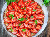 Tarte aux fraises avec crème pâtissière