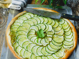 Tarte fine aux courgettes et basilic