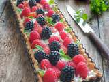 Tarte mûres framboises