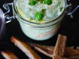 Tartinade de petits pois et fromage de chèvre