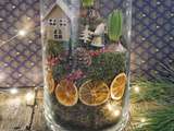 Terrarium de Noël aux oranges séchées