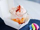 Verrine de melon et chantilly chèvre-chorizo