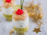 Verrine guacamole, saumon et fromage frais