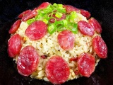 Riz aux saucisses chinoises vapeur – 腊肠蒸饭