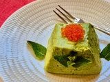 Bavarois de petits pois aux œufs de truite