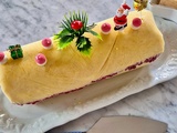 Bûche glacée vanille-framboises
