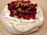 Pavlova aux framboises