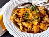 Poulet aux échalotes confites