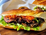Sandwich à l’effilochée de porc confit