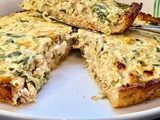 Tarte au pain rassis, poulet et poireaux