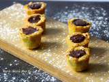 Cookies cups, ganache au chocolat noir