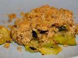 Thème de février : le crumble dans tous ses états ! crumble de courgettes au fromage frais