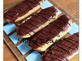 Eclairs au chocolat noir et chocolat au lait