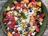 Salade melon-pastèque-concombre