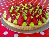 Tarte aux fraises et chantilly pistache