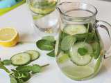 Eau détox concombre menthe citron