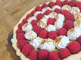 Tarte meringuée à l’avocat et aux framboises