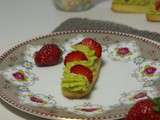 Eclairs pistache et fraises