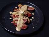 Magret de canard sauce foie gras