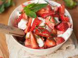 Salade fraises mozzarella