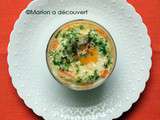 Oeuf cocotte aux patates douces, lait de coco et gingembre