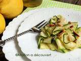 Salade de courgettes citronnées et ses pignons grillés