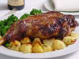 Gigot d’agneau au four (7 heures)