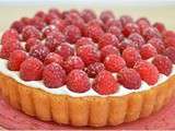 Tarte renversée aux framboises