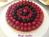 Tarte au chocolat et fruits rouges