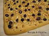 Foccacia au chèvre et olives noires