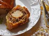 Wellington de Boudin Blanc Lardé, Champignons et Morilles