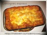 Lasagnes à la bolognaise express ( cuisine rapide)