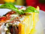 Mille feuilles de légumes du soleil au fromage de chèvre